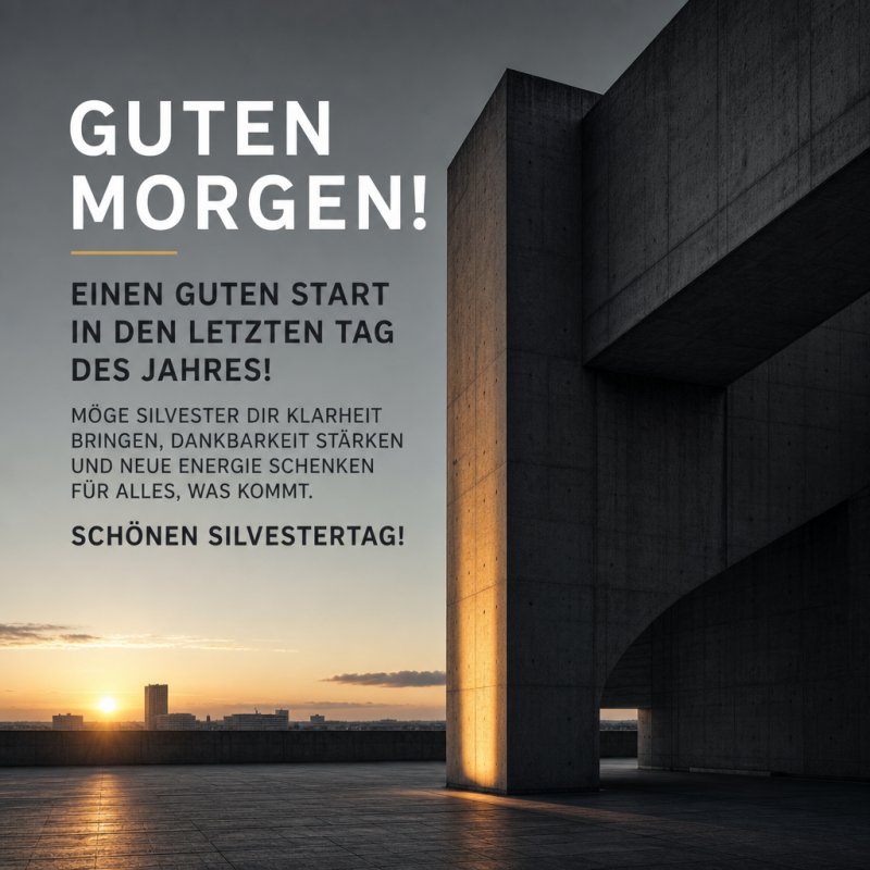 Ein beeindruckendes Gebäude im Morgenlicht vermittelt einen strahlenden Guten-Morgen-Gruß und symbolisiert mit seinem modernen Design einen Neuanfang.